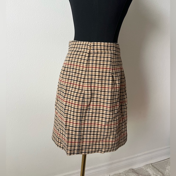 J Crew Plaid A-Line Skirt Size 2 NWT - Picture 4 of 5